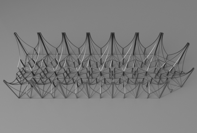 3D CAD render van gewelf