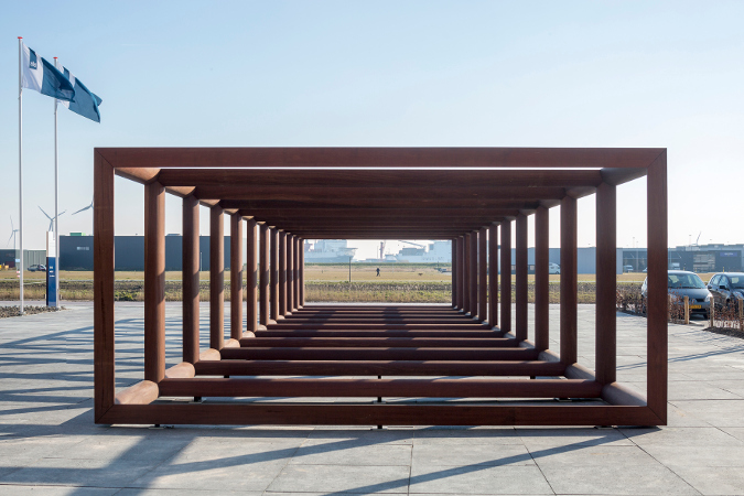 Houten constructie gevangenis Zaandam