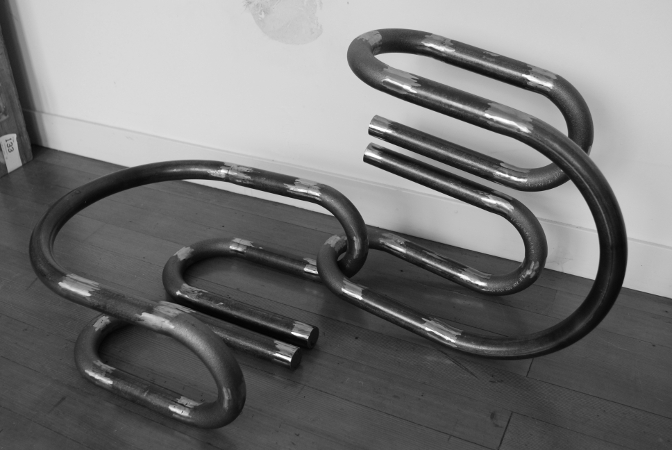 Laswerk stalen kunstwerk